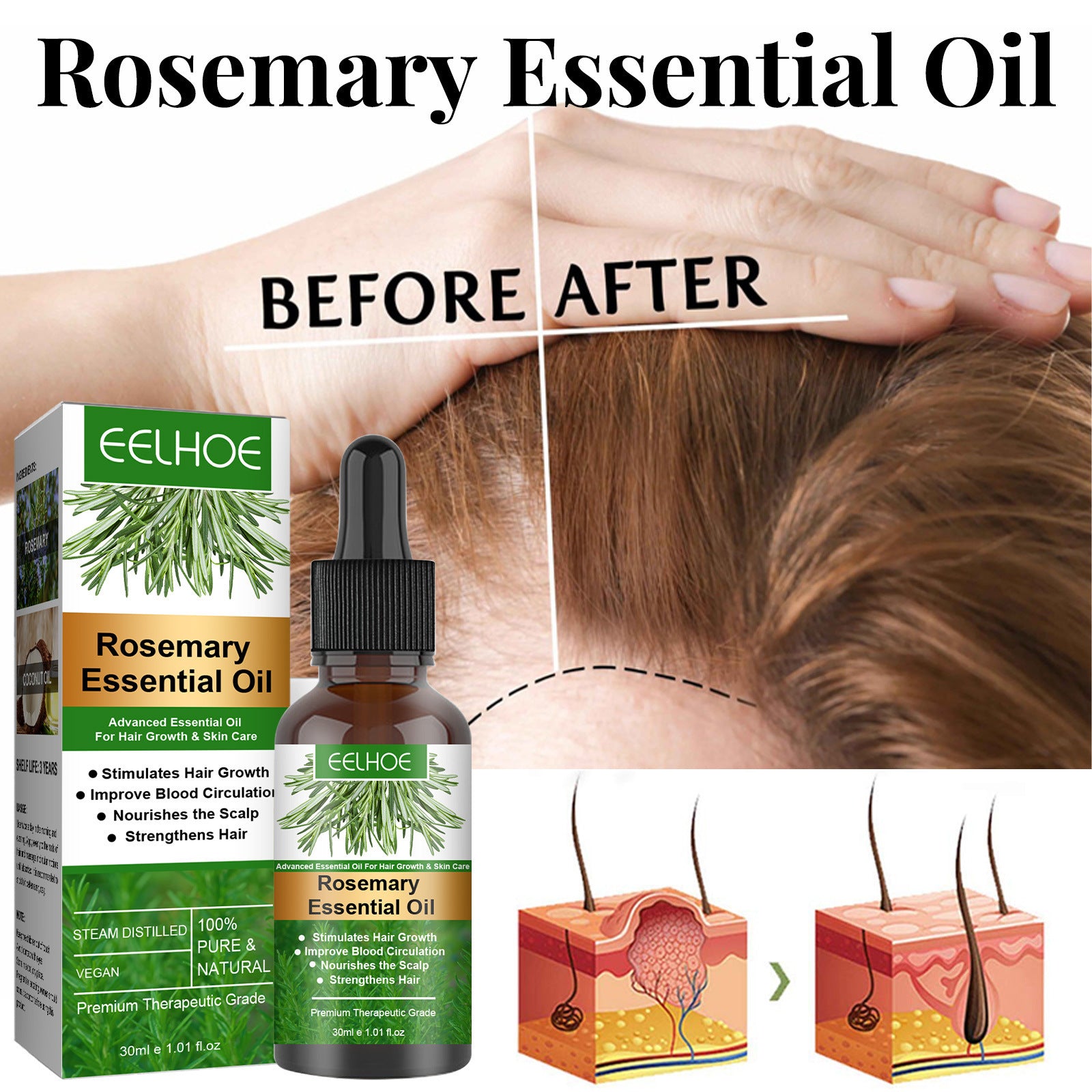 [natural care growth oil ] - [Rukia hair care]