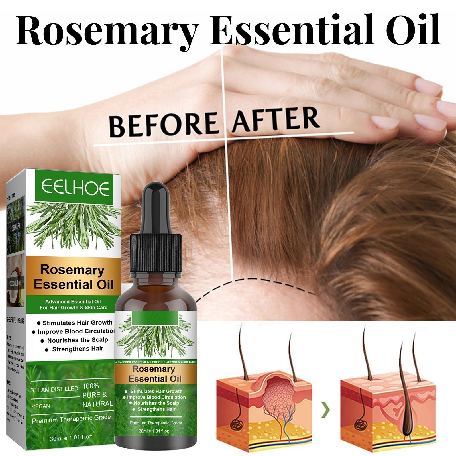 [natural care growth oil ] - [Rukia hair care]