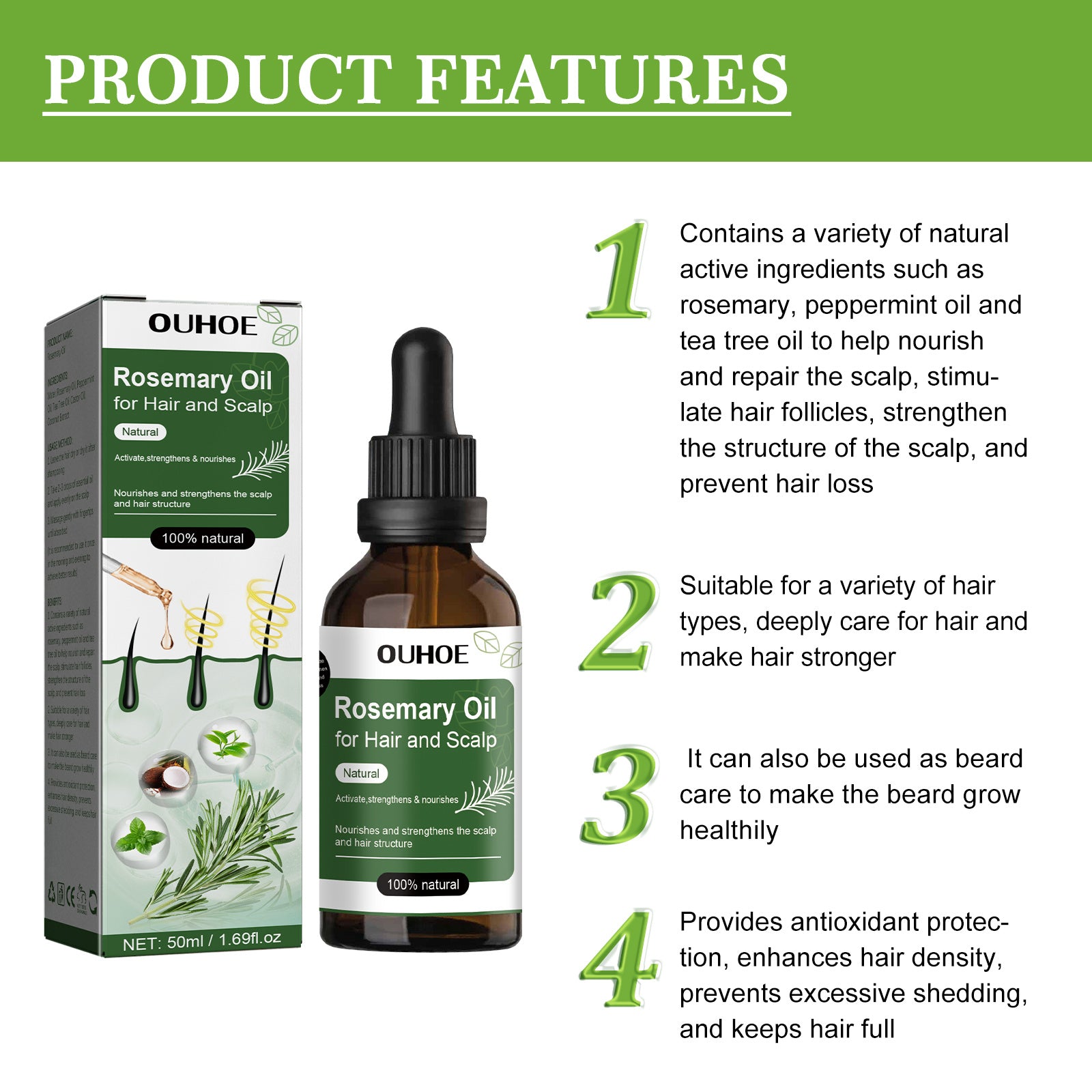 [natural care growth oil ] - [Rukia hair care]