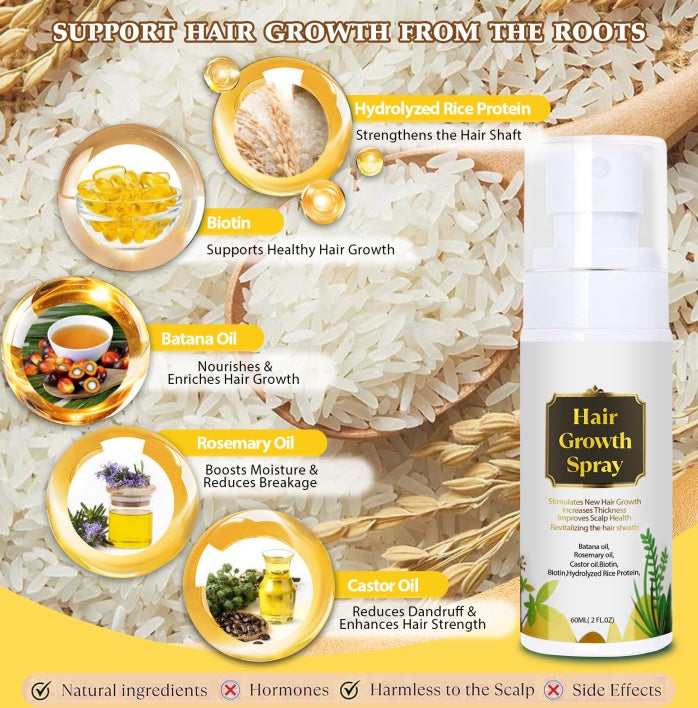 [natural care growth oil ] - [Rukia hair care]
