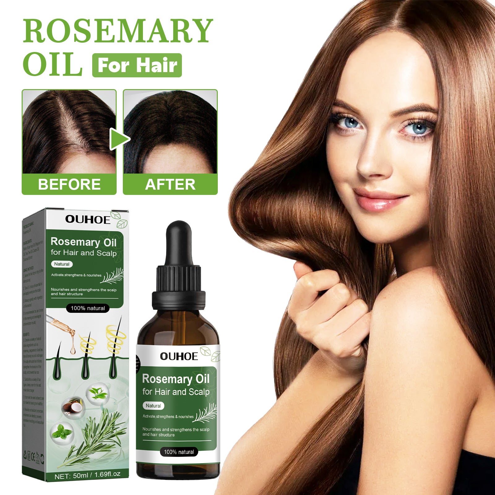 [natural care growth oil ] - [Rukia hair care]