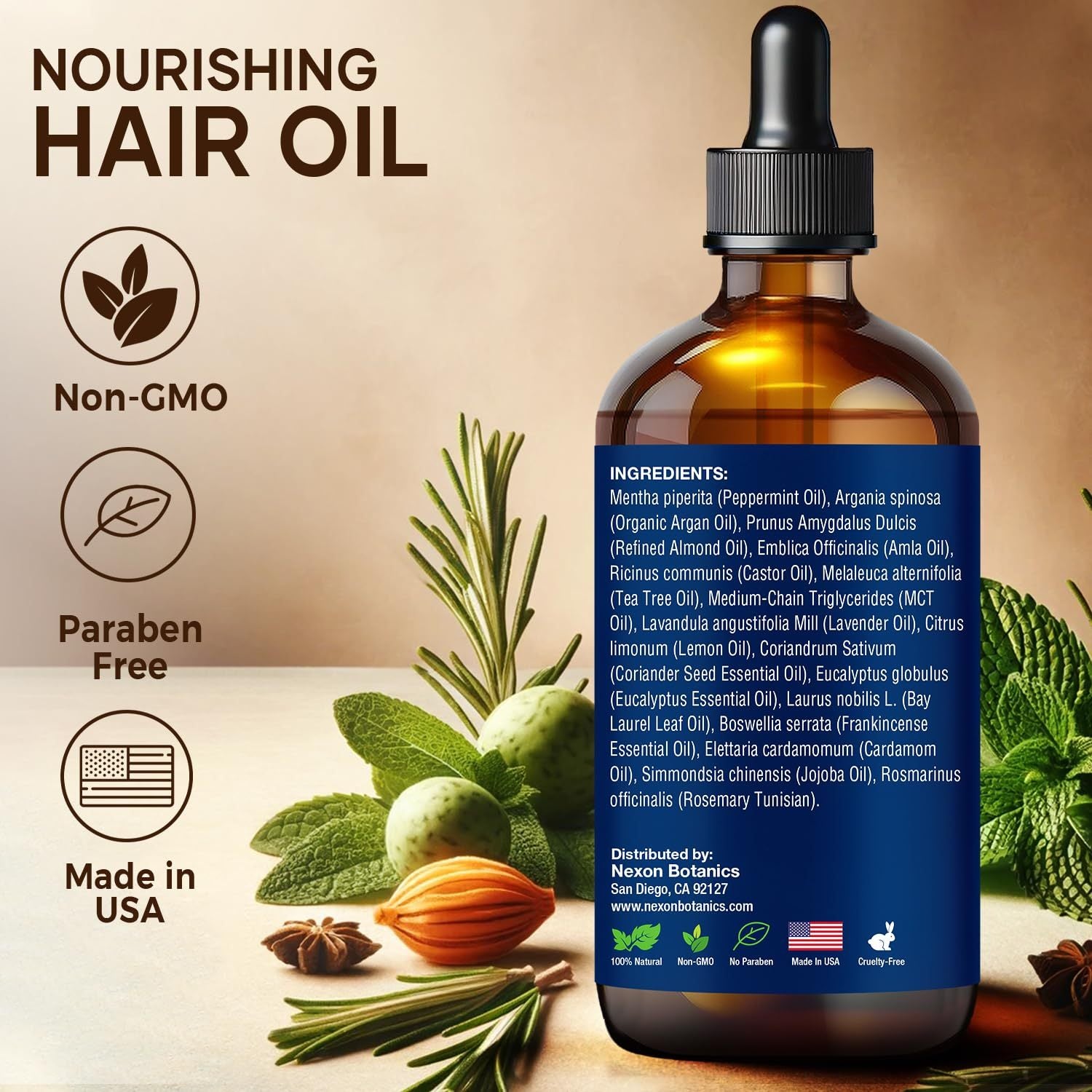 [natural care growth oil ] - [Rukia hair care]